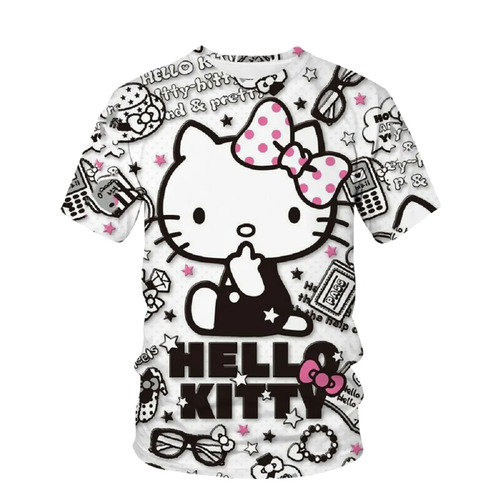 2023 Summer Kids Hello Kitty Girls' T-Shirt Kawaii Women's y2k Short Sleeve Sexy Round Neck T-shirt Top
2023 Summer Kids Hello Kitty Girls' T-Shirt Kawaii Women's y2k Short Sleeve Sexy Round Neck T-shirt Top