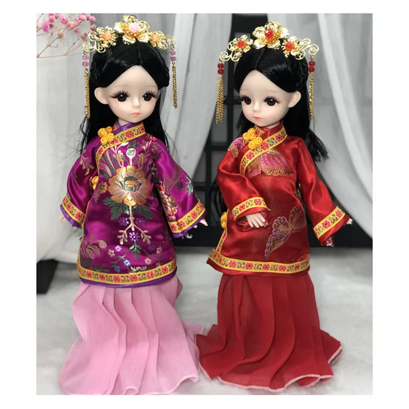 6 Points Hanfu Dress Up 30cm Bjd Chinese Style Ancient Costume Doll Set 21 Joints 3D Real Eye Simulation Toy Girl Birthday Gift
6 Points Hanfu Dress Up 30cm Bjd Chinese Style Ancient Costume Doll Set 21 Joints 3D Real Eye Simulation Toy Girl Birthday Gift