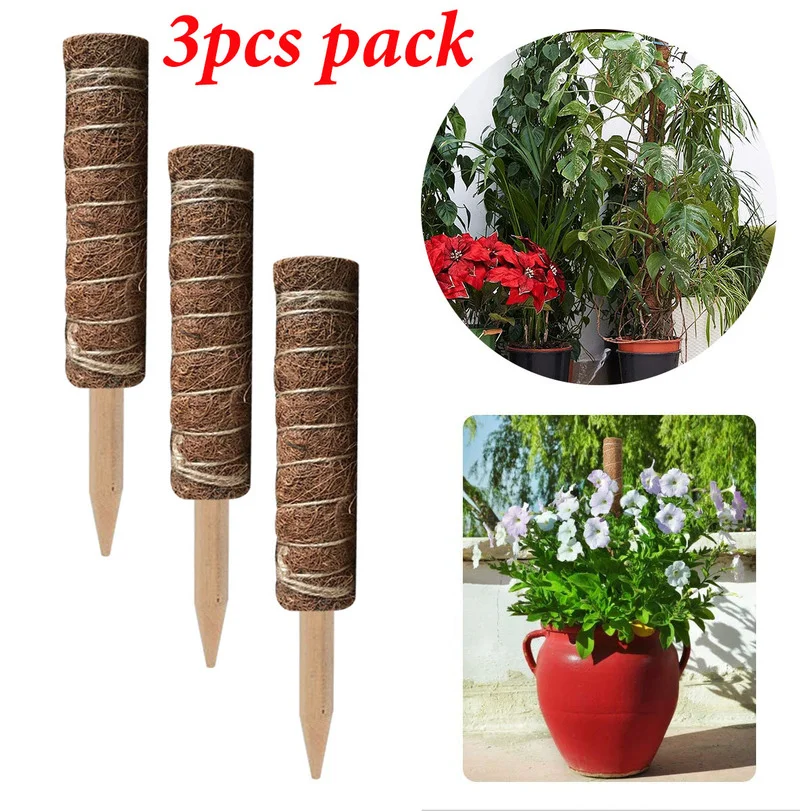 3pc Pack Plant Support Climbing Coir Totem Pole Safe Gardening Coconut Stick for Climbing Plants Vine and Creepers Plant Support
3pc Pack Plant Support Climbing Coir Totem Pole Safe Gardening Coconut Stick for Climbing Plants Vine and Creepers Plant Support
