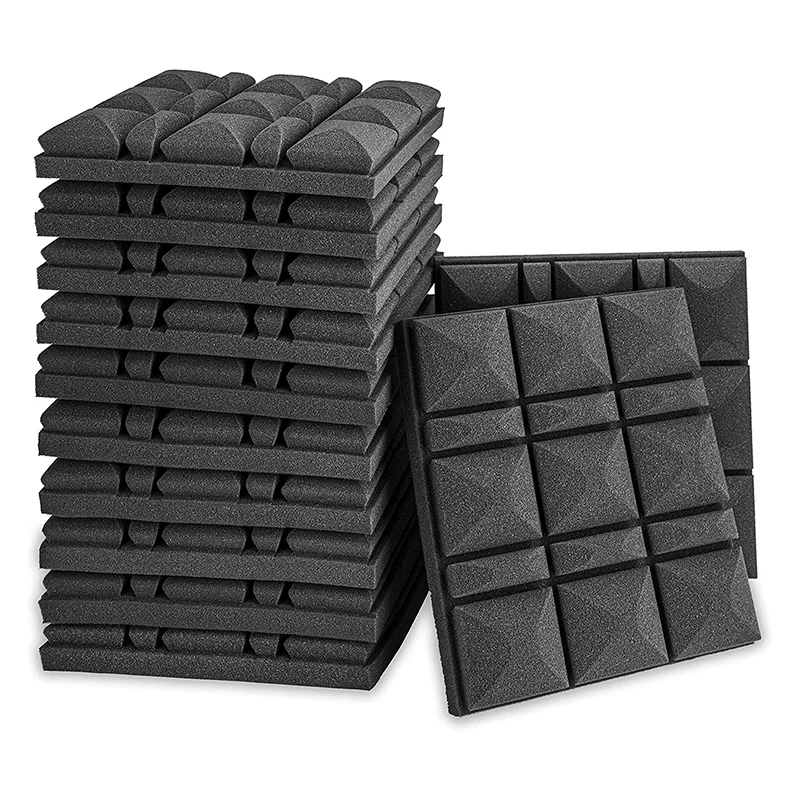 New 12 Pcs Acoustic Panels,Acoustic Foam Panels,Studio Wedge Tiles,Sound-Absorbing Pyramid 3 Square Block Design,5X30X30 Cm
New 12 Pcs Acoustic Panels,Acoustic Foam Panels,Studio Wedge Tiles,Sound-Absorbing Pyramid 3 Square Block Design,5X30X30 Cm