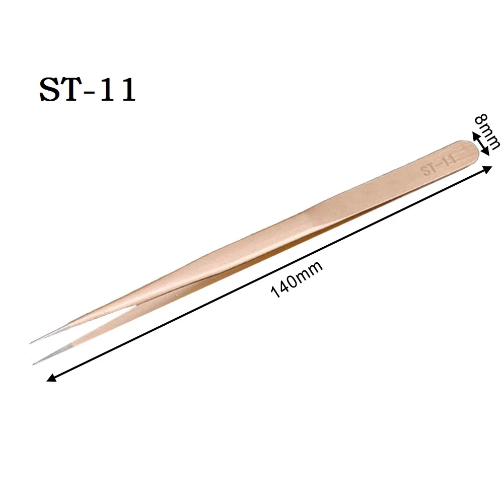 1Pc Anti-Static Tweezers Bend ST11 ST12 ST15 120-140mm Stainless Steel For Intersperse Beads Jewerly Repairing Hand Tool
1Pc Anti-Static Tweezers Bend ST11 ST12 ST15 120-140mm Stainless Steel For Intersperse Beads Jewerly Repairing Hand Tool