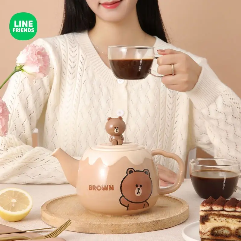 Kawaii LINE FRIENDS Anime Hobby Brown Sally Cony Cartoon Cute Office Ceramic Pot Coffee Pot Set Afternoon Tea Tea Set
Kawaii LINE FRIENDS Anime Hobby Brown Sally Cony Cartoon Cute Office Ceramic Pot Coffee Pot Set Afternoon Tea Tea Set