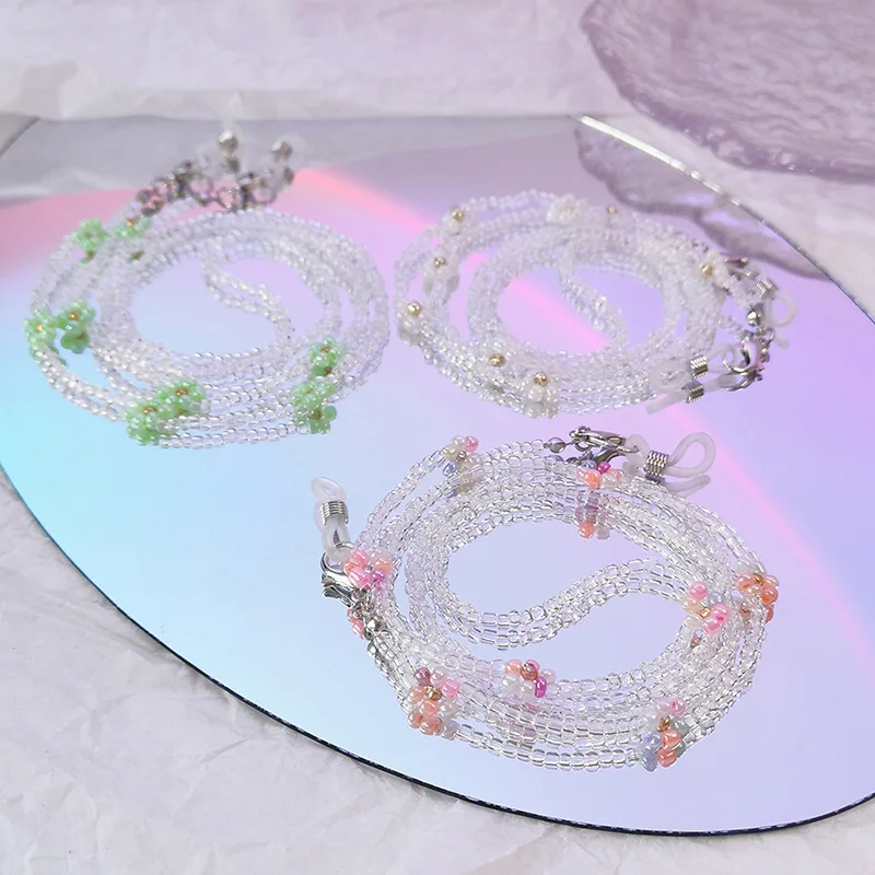 Korean Handmade Beads Flower Mask Chain Holder Fashion Glasses Chain
Korean Handmade Beads Flower Mask Chain Holder Fashion Glasses Chain