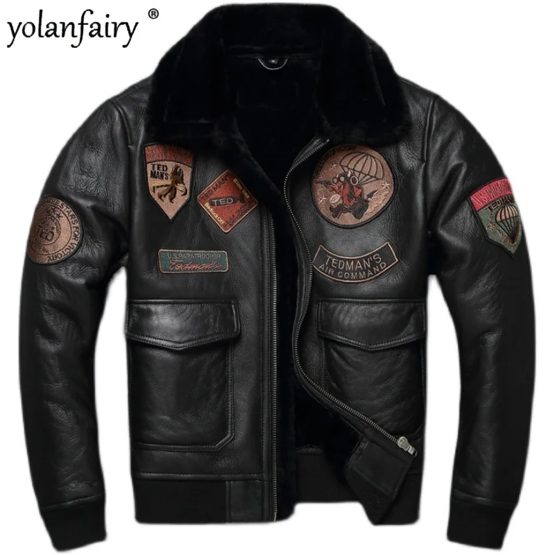 Куртка 100% мужская кожаная повседневная куртка-бомбер из овечьей шкуры Мужская зимняя толстая Тонкая байкерская куртка 2023
Куртка 100% мужская кожаная повседневная куртка-бомбер из овечьей шкуры Мужская зимняя толстая Тонкая байкерская куртка 2023