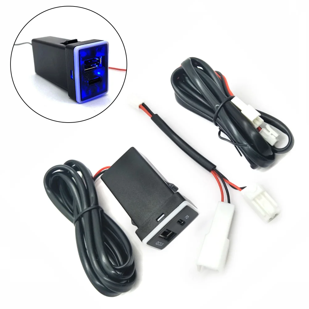 Car Charger Super Fast Charging Dual USB Output USB + Type-C Charger For Toyota Brand New Car Charger Auto Electronics Parts
Car Charger Super Fast Charging Dual USB Output USB + Type-C Charger For Toyota Brand New Car Charger Auto Electronics Parts