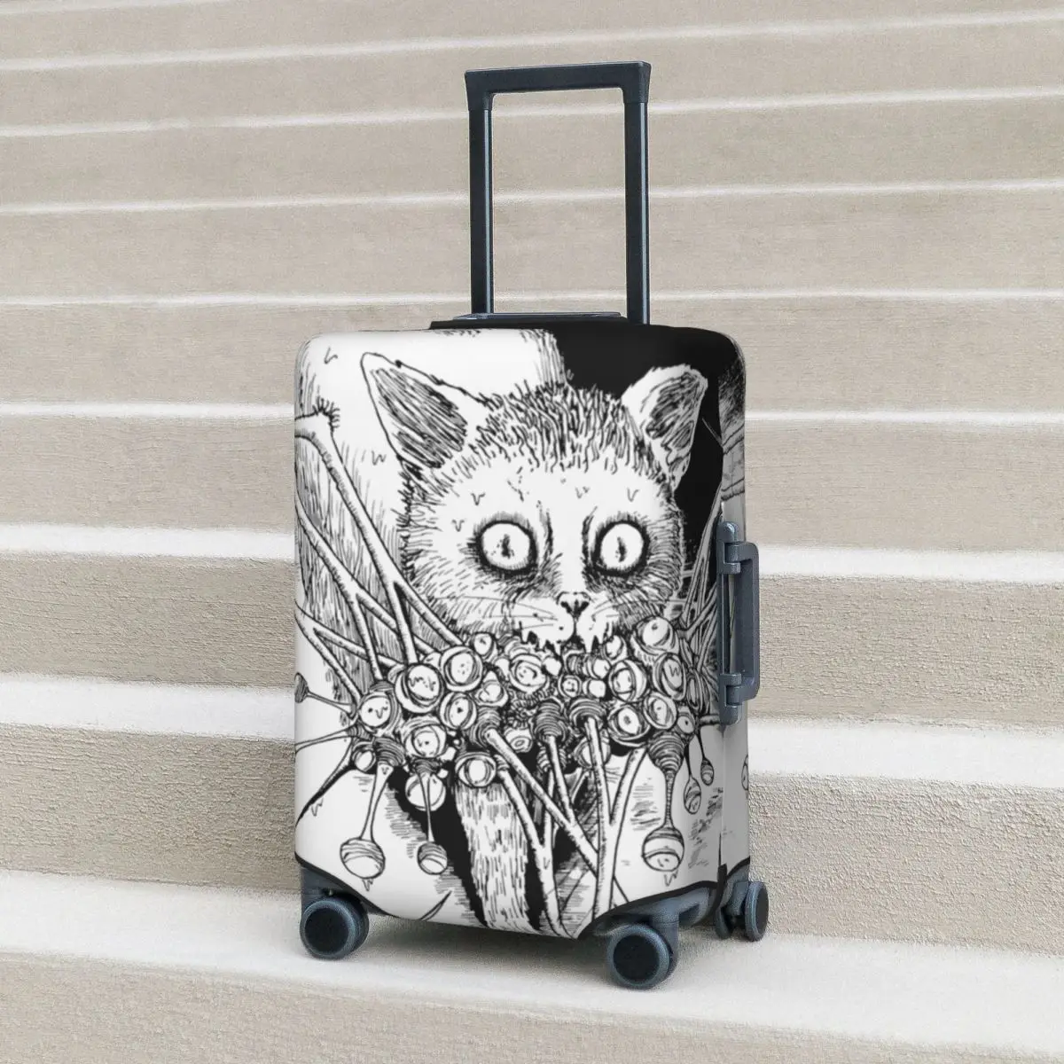 

Soichis Beloved Pet Junji Ito Suitcase Cover Tomie Cruise Trip Protection Flight Useful Luggage Accesories