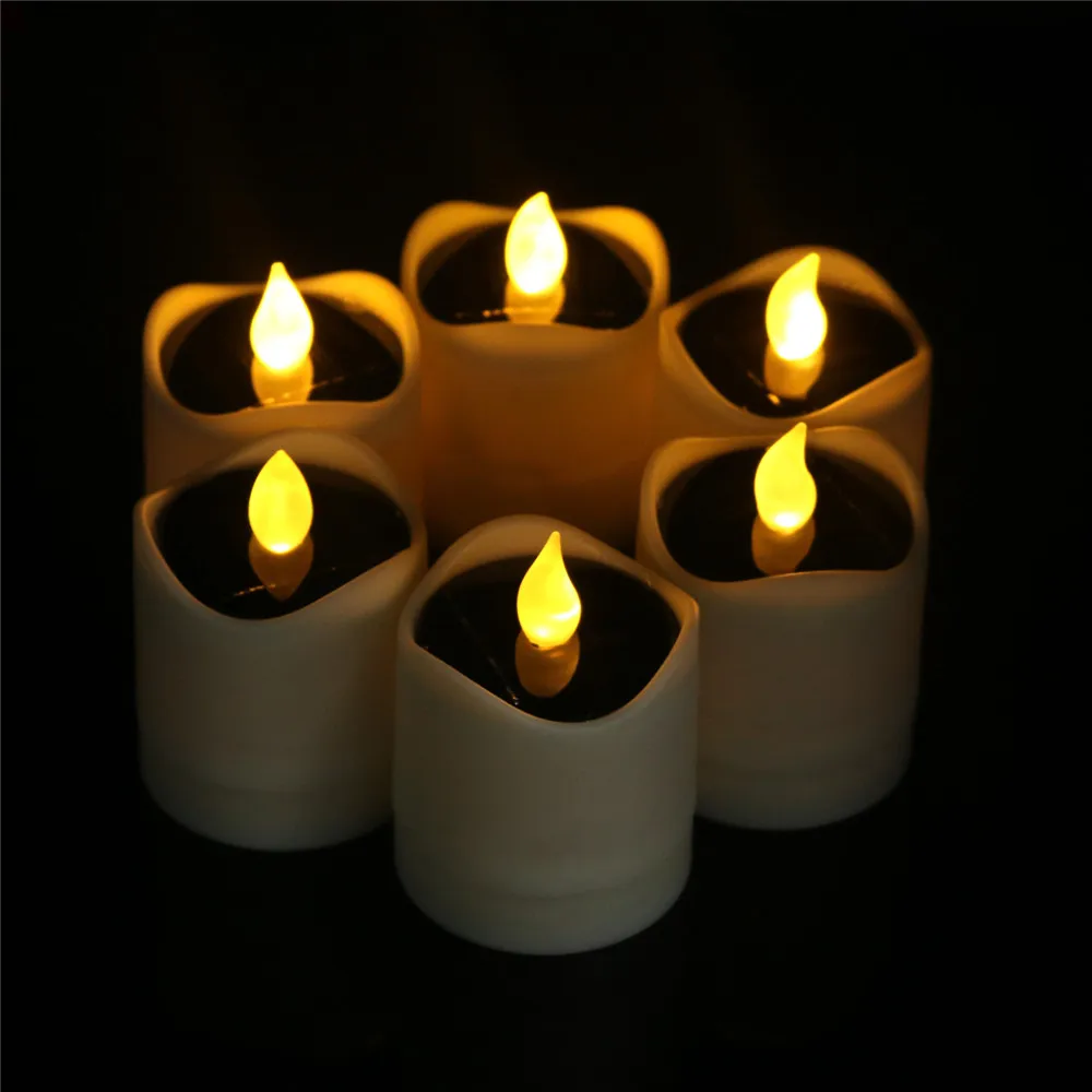 LED Solar Tea Lights,Waterproof Solar Powered Flameless Flickering Tealights Candles For Home Party Indoor Outdoor Decoration 
LED Solar Tea Lights,Waterproof Solar Powered Flameless Flickering Tealights Candles For Home Party Indoor Outdoor Decoration