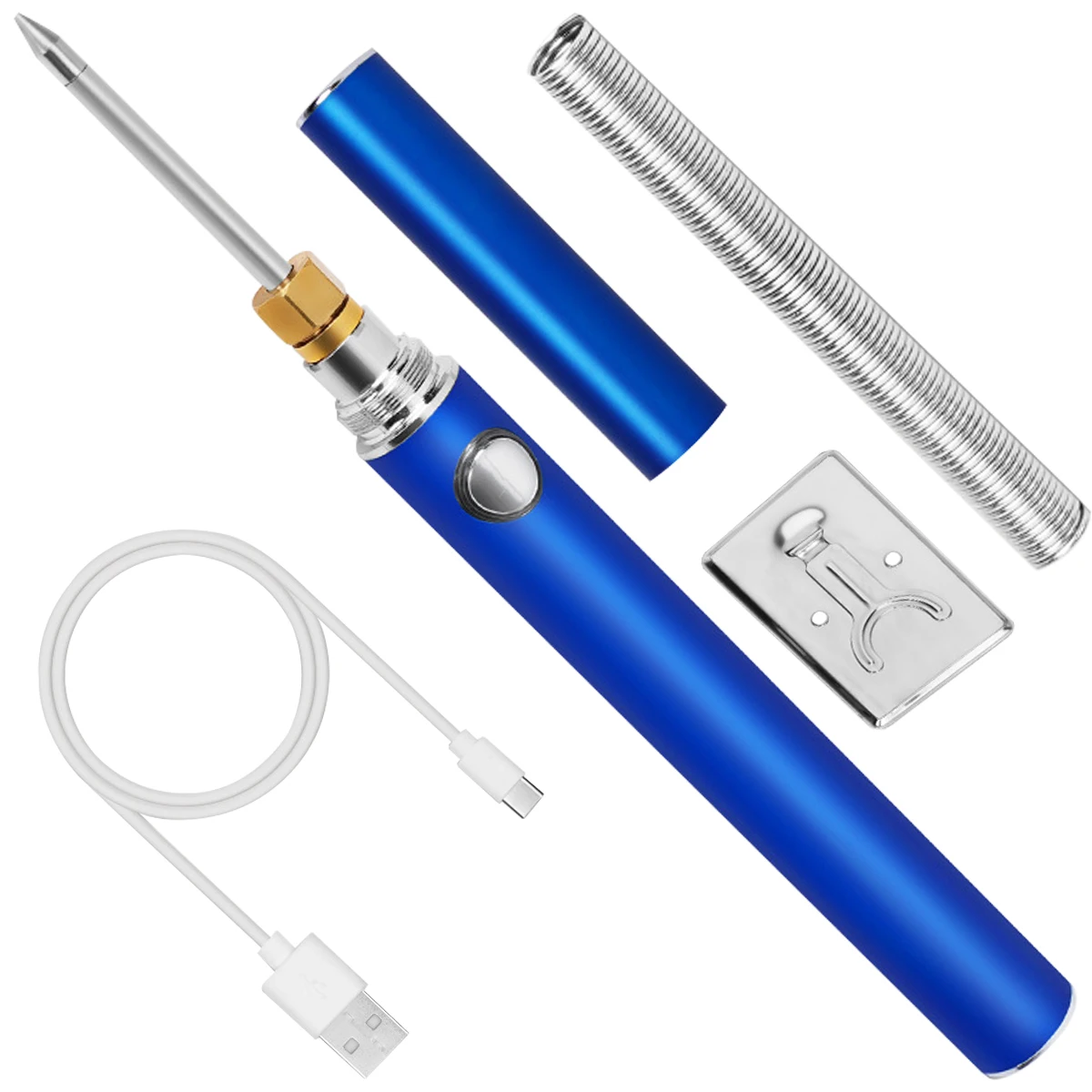Electric Soldering Iron 5V 10-15W 1100mAh Cordless Soldering Welding Iron Tool with Adjustable Temperature 300-460℃ USB
Electric Soldering Iron 5V 10-15W 1100mAh Cordless Soldering Welding Iron Tool with Adjustable Temperature 300-460℃ USB
