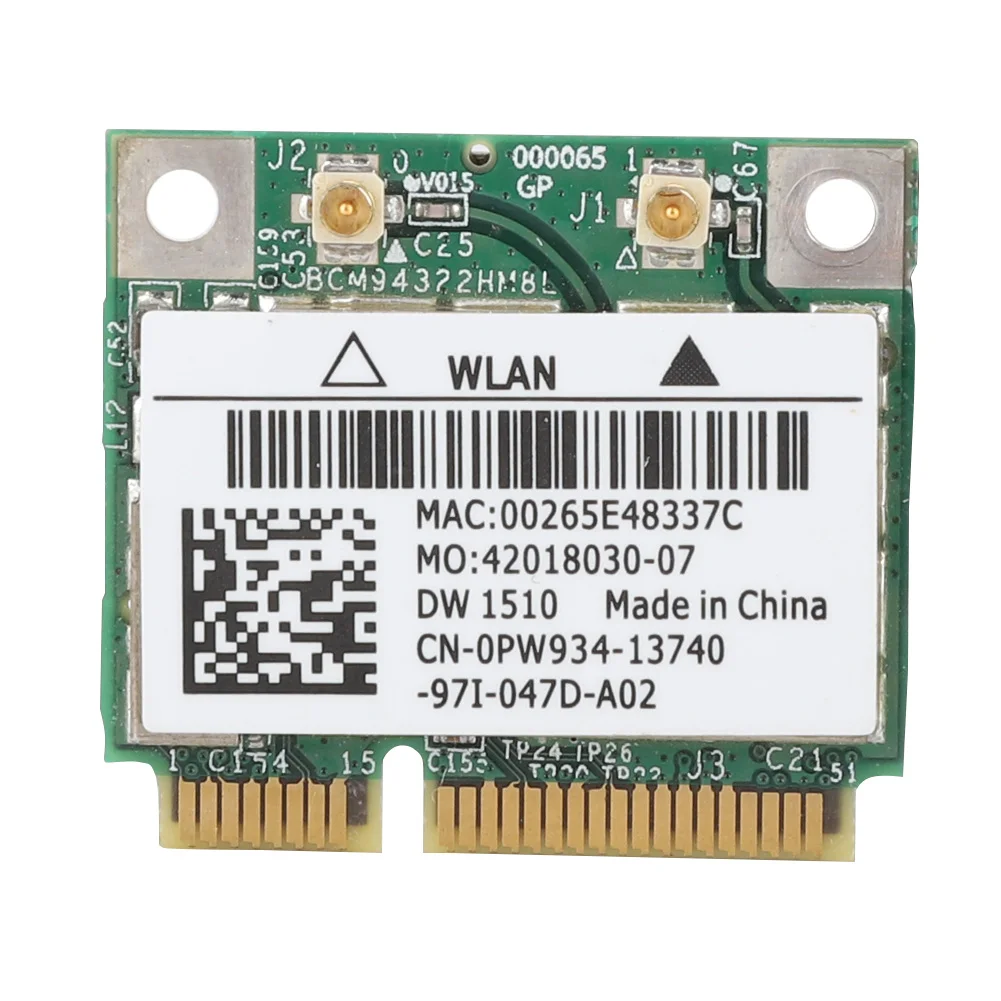 BCM94322HM8L DW1510 Dual Band 300Mbps Mini PCI-E Wireless Network Card For DELL E4200 E5500
BCM94322HM8L DW1510 Dual Band 300Mbps Mini PCI-E Wireless Network Card For DELL E4200 E5500