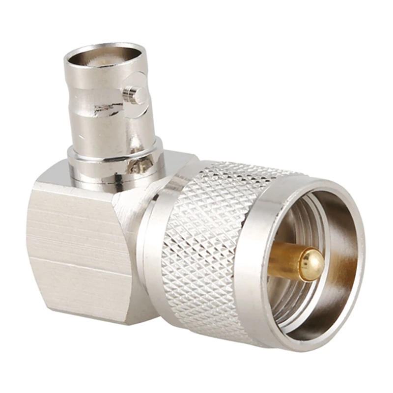 3X UHF PL259 PL-259 Male To BNC Female Right Angle RF Adapter Connector,Silver 
3X UHF PL259 PL-259 Male To BNC Female Right Angle RF Adapter Connector,Silver