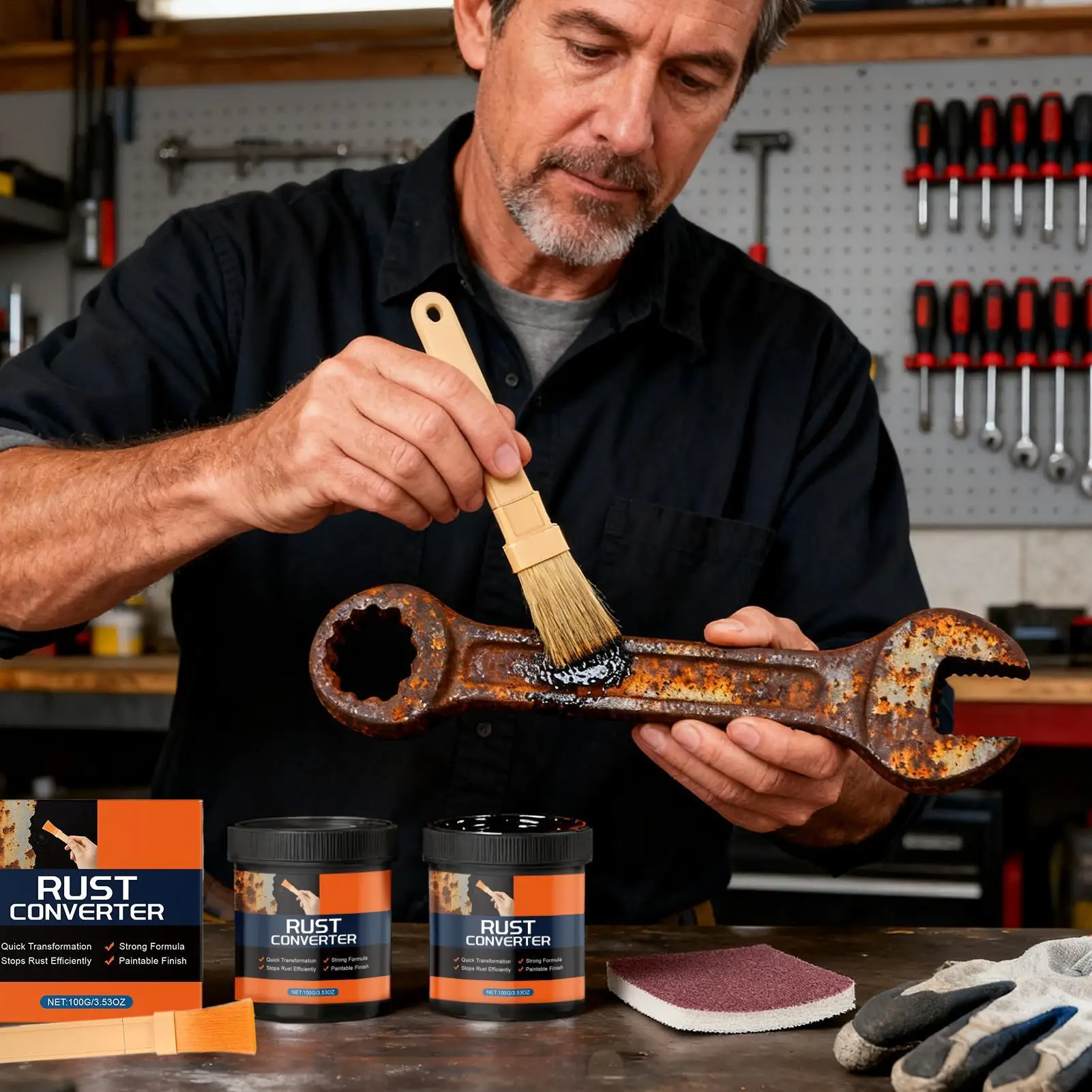 Нейтрализатор ржавчины для металла, универсальный долговечный профессиональный ремонтный спрей, автомобильный ингибитор ржавчины, краска для стальных инструментов
Нейтрализатор ржавчины для металла, универсальный долговечный профессиональный ремонтный спрей, автомобильный ингибитор ржавчины, краска для стальных инструментов