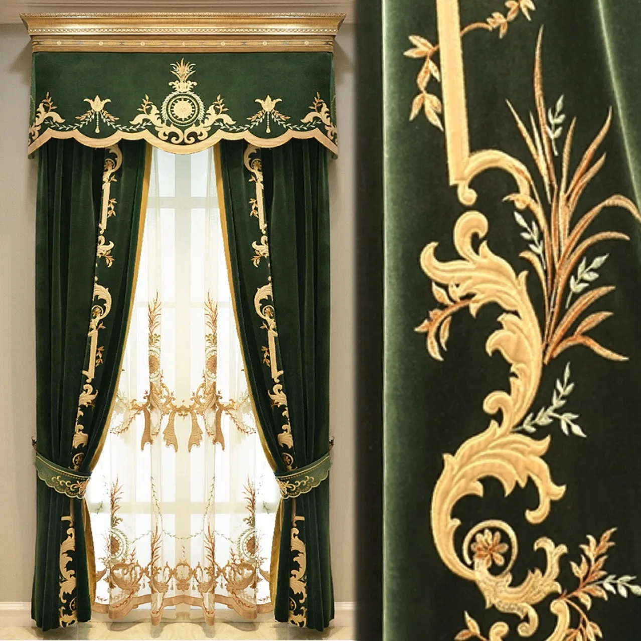 French Flannel Embroidered Curtains Villa Living Room Bedroom Light Luxury Luxury Curtain Home Textile Fabric Fabric Lxj
French Flannel Embroidered Curtains Villa Living Room Bedroom Light Luxury Luxury Curtain Home Textile Fabric Fabric Lxj