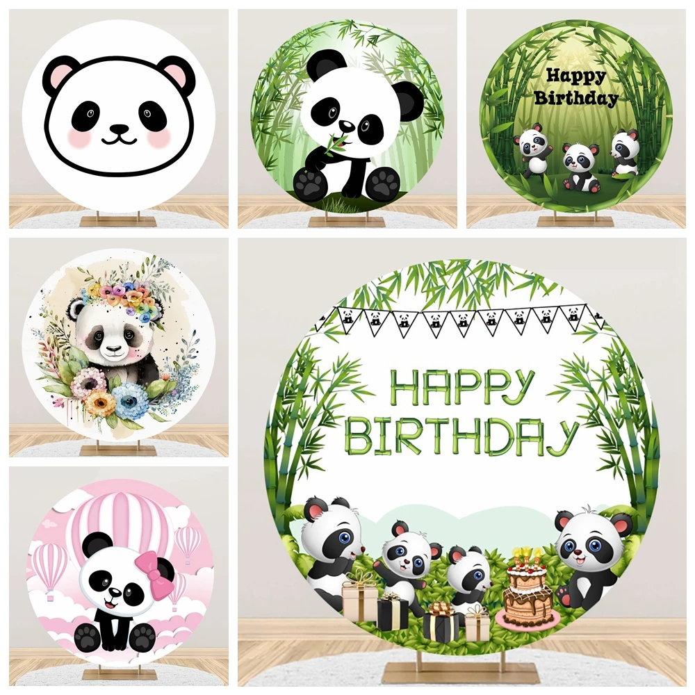 Cute Panda Round Backdrop Baby Shower Birthday Baptism Photography Bamboo Leaves Background for Kids Girl Birthday Party Decor
Cute Panda Round Backdrop Baby Shower Birthday Baptism Photography Bamboo Leaves Background for Kids Girl Birthday Party Decor