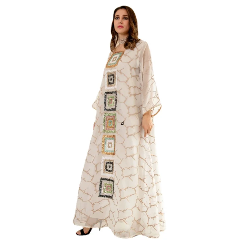 Morocco Party Dress Muslim Women Abaya India Embroidery Sequins Abayas Dubai Turkey Islam Kaftan Robe Longue Vestidos Largos
Morocco Party Dress Muslim Women Abaya India Embroidery Sequins Abayas Dubai Turkey Islam Kaftan Robe Longue Vestidos Largos