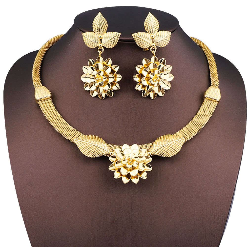 Africa Jewelry Sets For Women Necklace And Earring Set Plant Pendant Earrings Indian Jewelry Set Bridal Christmas Accessories
Africa Jewelry Sets For Women Necklace And Earring Set Plant Pendant Earrings Indian Jewelry Set Bridal Christmas Accessories