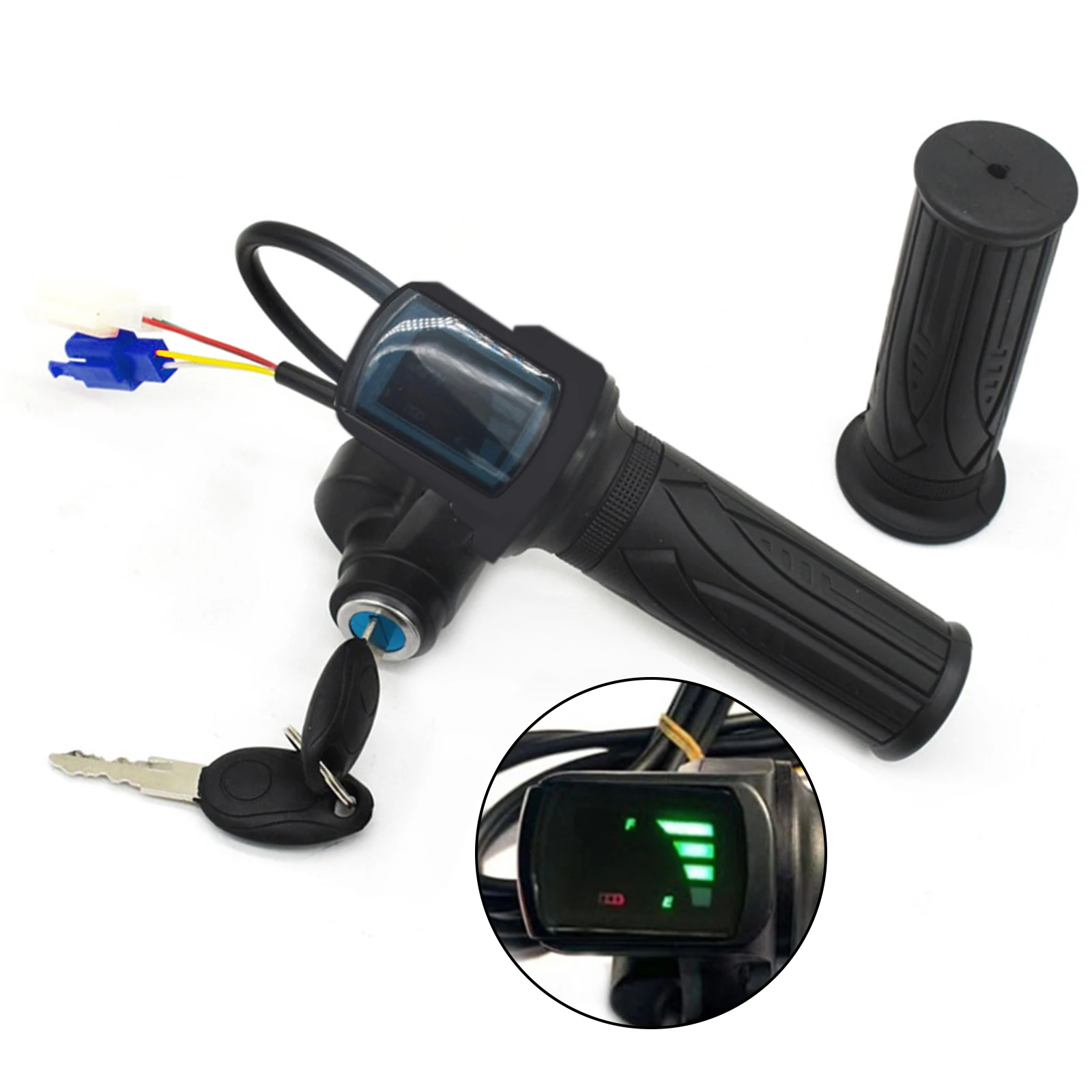 60/48V E-Bike Throttle Electric Scooter Bicycle Grip Handlebar With LED Display For Electric Bike Scooter Universal Throttle
60/48V E-Bike Throttle Electric Scooter Bicycle Grip Handlebar With LED Display For Electric Bike Scooter Universal Throttle