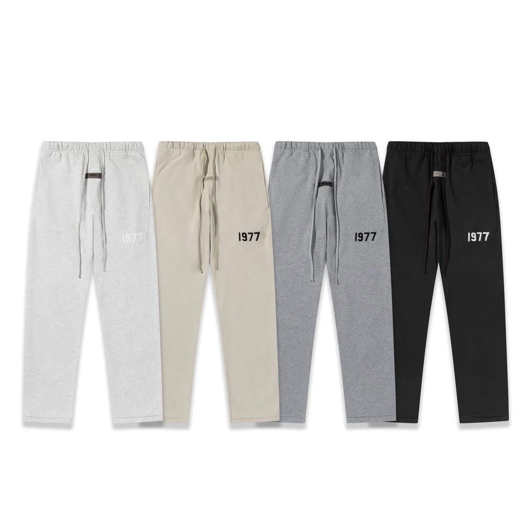 

8th Collection Sports Pants Flocking 1977 Letters Sweatpants Hip Hop Loose Unisex High Quality 1:1 Fashion Jogging Pants