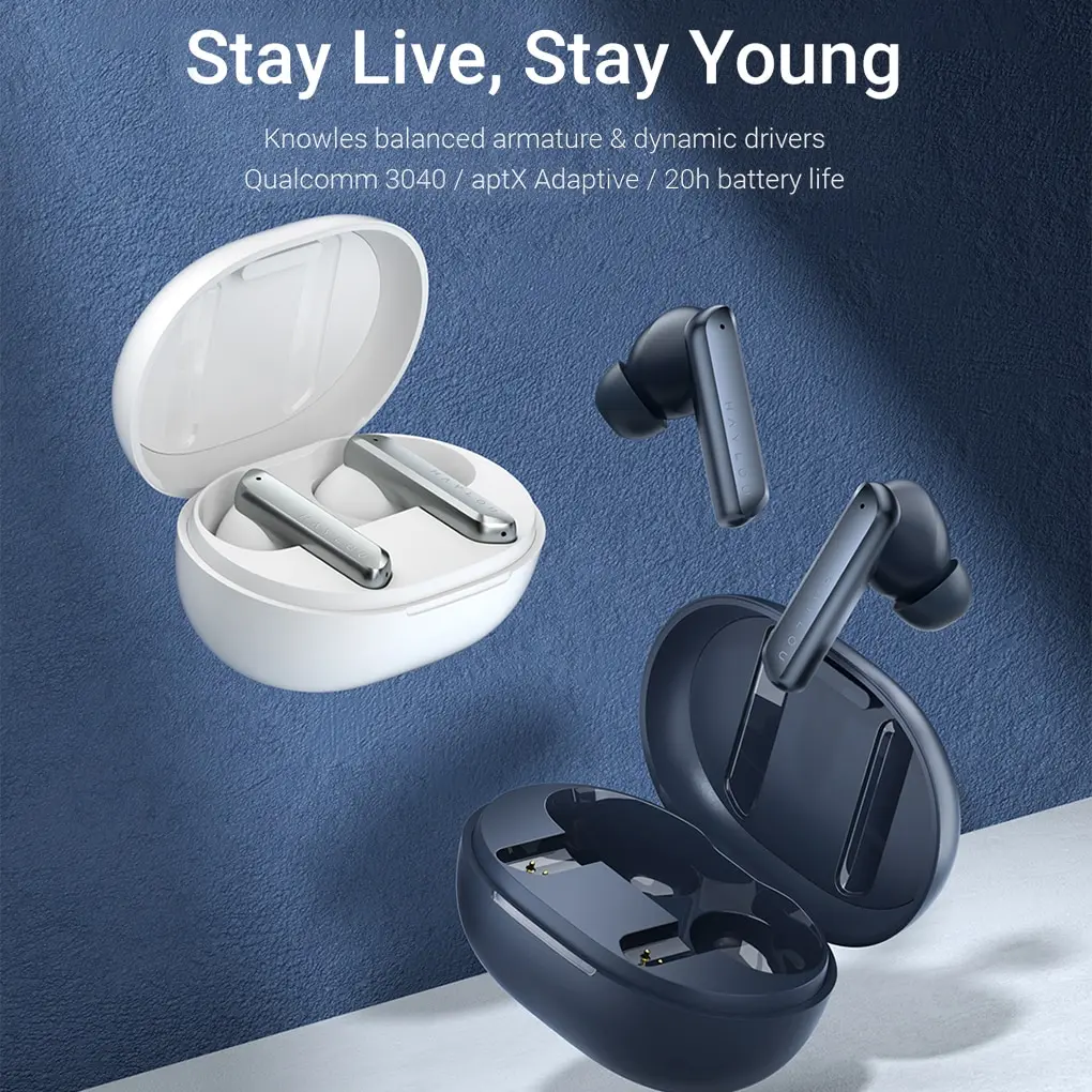HAYLOU W1 QCC 3040 Bluetooth 5.2 Earphones,Apt-X/AAC Moving iron + Moving coil Sound Wireless Earphones
HAYLOU W1 QCC 3040 Bluetooth 5.2 Earphones,Apt-X/AAC Moving iron + Moving coil Sound Wireless Earphones