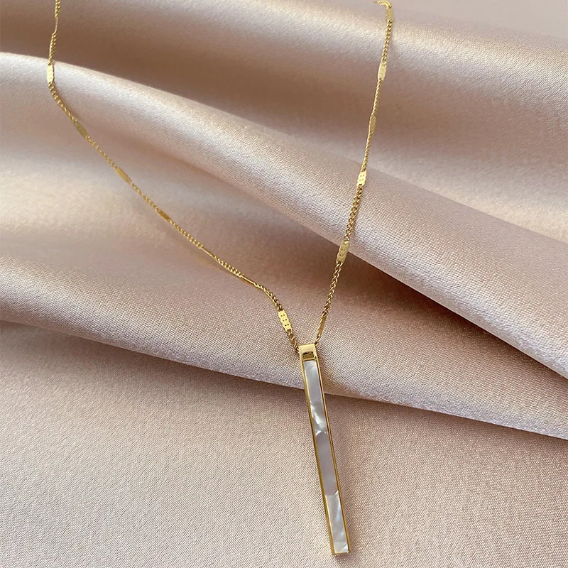 Korean Exquisite Shell Long Pendant Necklace For Women Luxury Simple Geometric Pendant Clavicle Chain Necklace Charm Jewelry
Korean Exquisite Shell Long Pendant Necklace For Women Luxury Simple Geometric Pendant Clavicle Chain Necklace Charm Jewelry