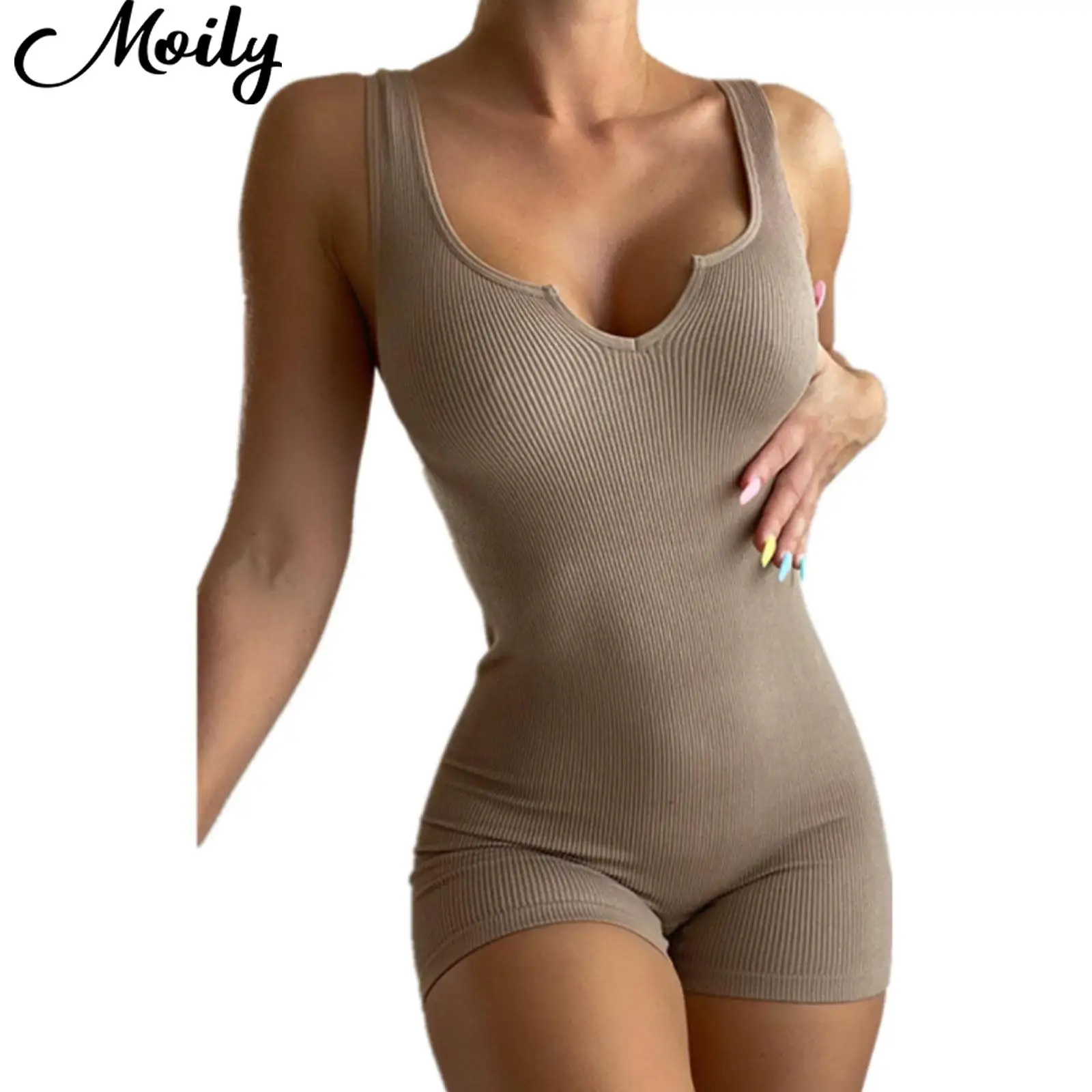 Women Sexy One Pieces Jumpsuit Leotards Sleeveless Tummy Control Ribbed Rompers Skinny Sports Yoga Gymnastics Bodysuit Playsuits
Women Sexy One Pieces Jumpsuit Leotards Sleeveless Tummy Control Ribbed Rompers Skinny Sports Yoga Gymnastics Bodysuit Playsuits