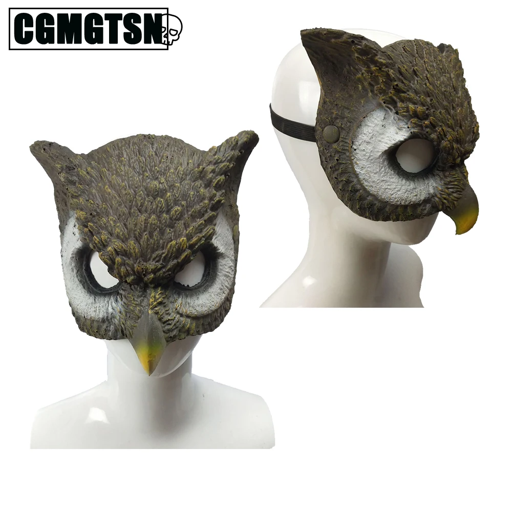 

CGMGTSN Halloween Cosplay Animal Owl Latex Mask Horror Rave Fancy Dress Masquerade Carnival Party Mask Woman Cosplay Face Mask