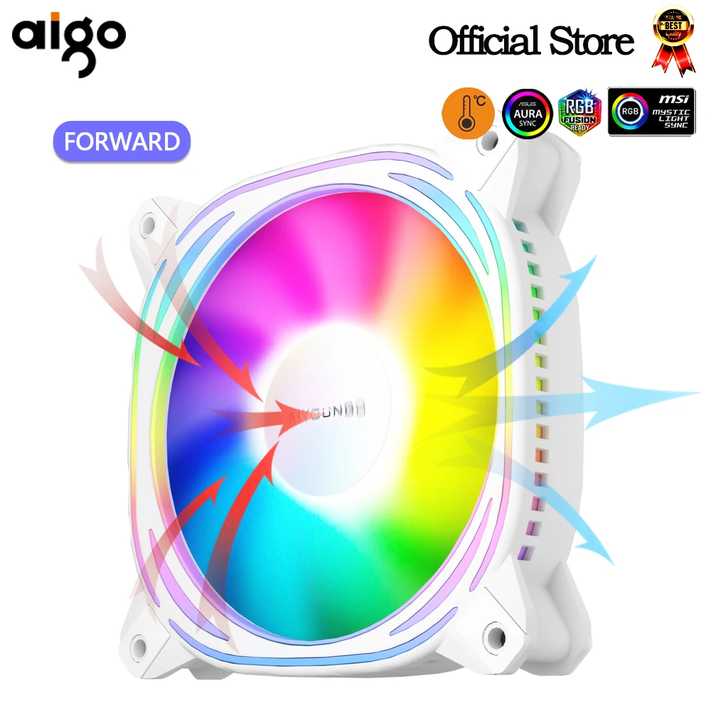 Aigo Z12 Computer Case Fan Forward Ventoinha PC 120mm Rgb Fan Cooler 4pin PWM CPU Cooling Fan 3pin5v Argb 12cm Ventilador
Aigo Z12 Computer Case Fan Forward Ventoinha PC 120mm Rgb Fan Cooler 4pin PWM CPU Cooling Fan 3pin5v Argb 12cm Ventilador