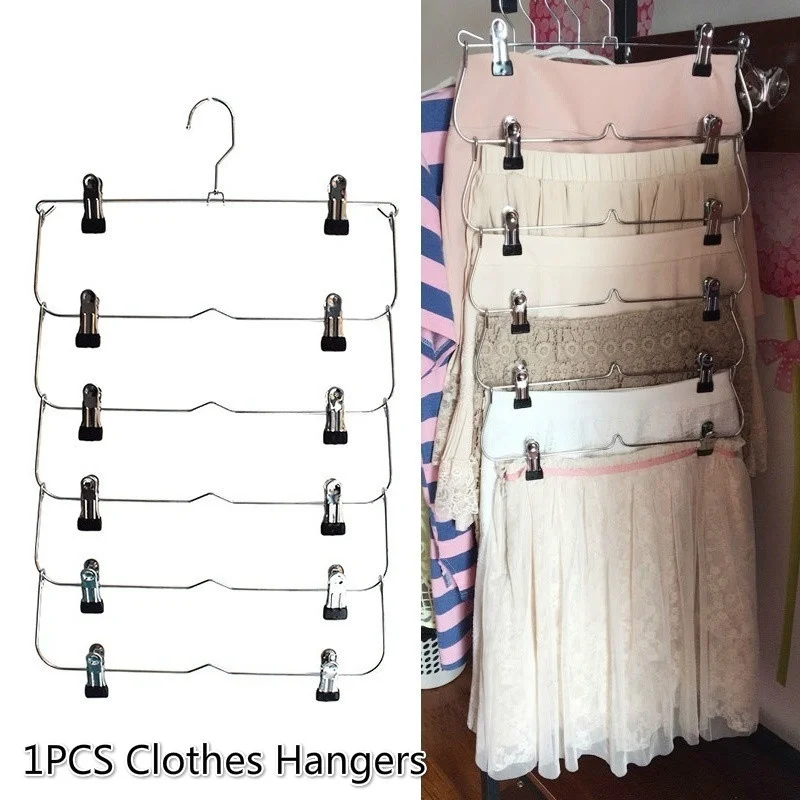 1PC Multilayer Clothes Hangers with 12 Clips Clothing Storage Rack Holder Drying Wardrobe Folding Pants Clothes Metal Skirt Rack 
1PC Multilayer Clothes Hangers with 12 Clips Clothing Storage Rack Holder Drying Wardrobe Folding Pants Clothes Metal Skirt Rack