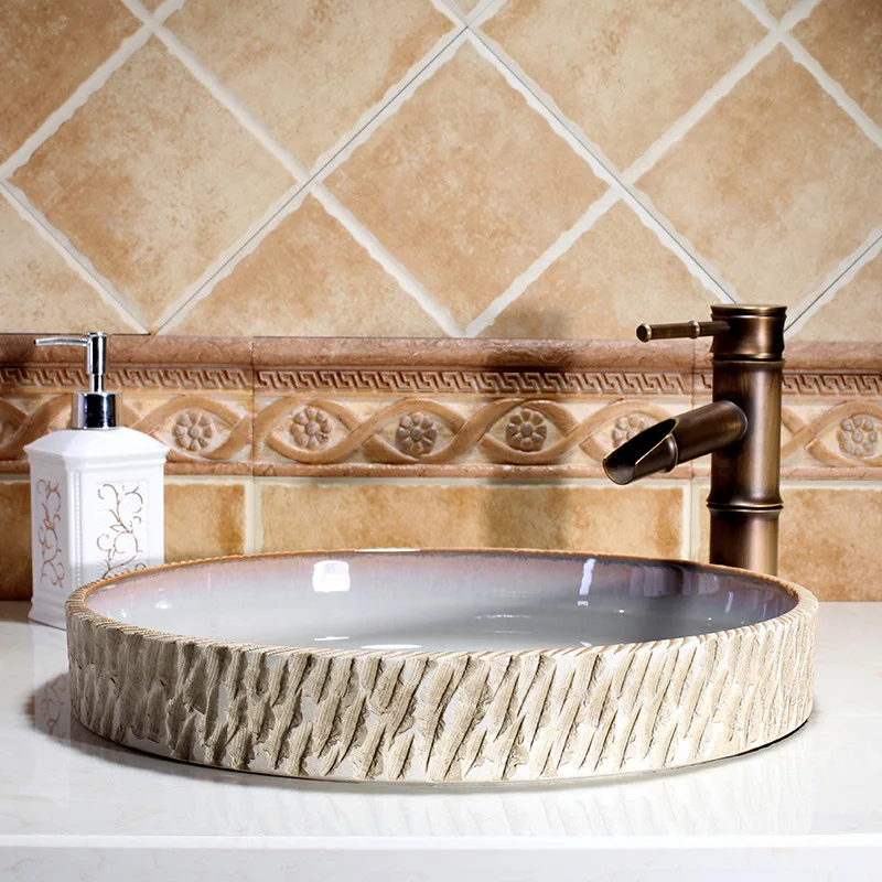 Ceramic Art Basin Household Inter-Platform Basin Taichung Wash Basin Inter-Platform Basin Bathroom European Style Wash Basin
Ceramic Art Basin Household Inter-Platform Basin Taichung Wash Basin Inter-Platform Basin Bathroom European Style Wash Basin