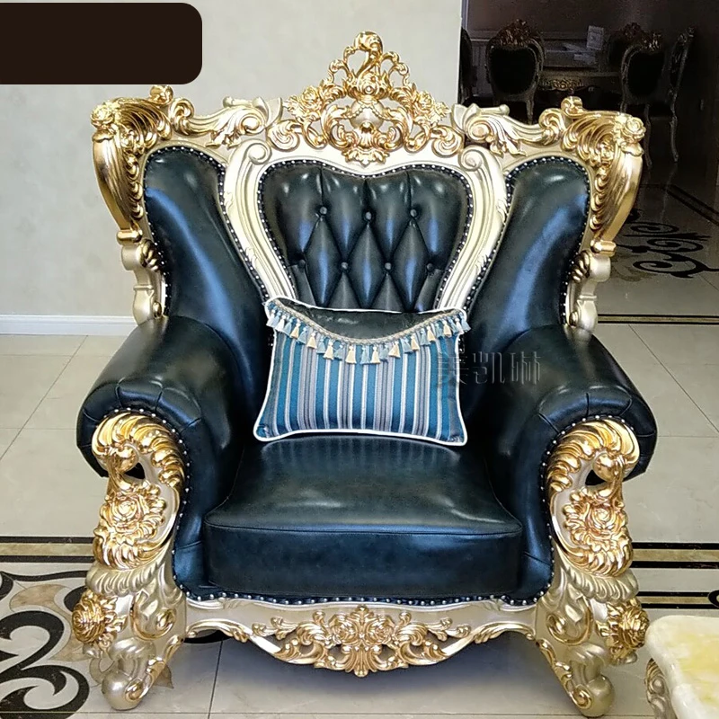 European-style Leather Living Room Solid Wood 123 Combination Sofa Large Size Luxury Home Sectional Furniture Loveseat
European-style Leather Living Room Solid Wood 123 Combination Sofa Large Size Luxury Home Sectional Furniture Loveseat