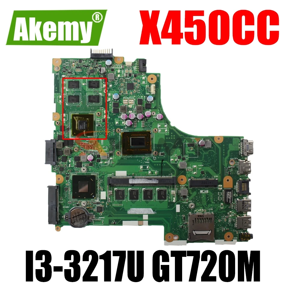 AKEMY X450CC Laptop motherboard for ASUS X450CC X450C original mainboard 4GB-RAM I3-3217U GT720M
AKEMY X450CC Laptop motherboard for ASUS X450CC X450C original mainboard 4GB-RAM I3-3217U GT720M