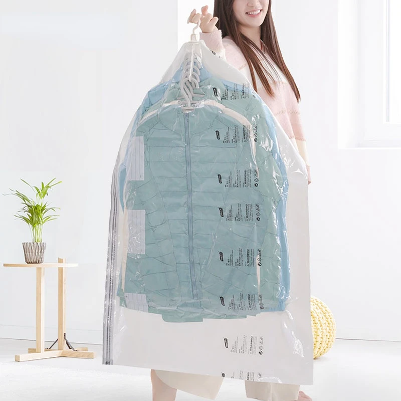 Clothes Vacuum Storage Bags for Home Max Space Saving Hanging Type Free Pump Dustproof Dampproof Creaseproof Space Saver Bag
Clothes Vacuum Storage Bags for Home Max Space Saving Hanging Type Free Pump Dustproof Dampproof Creaseproof Space Saver Bag