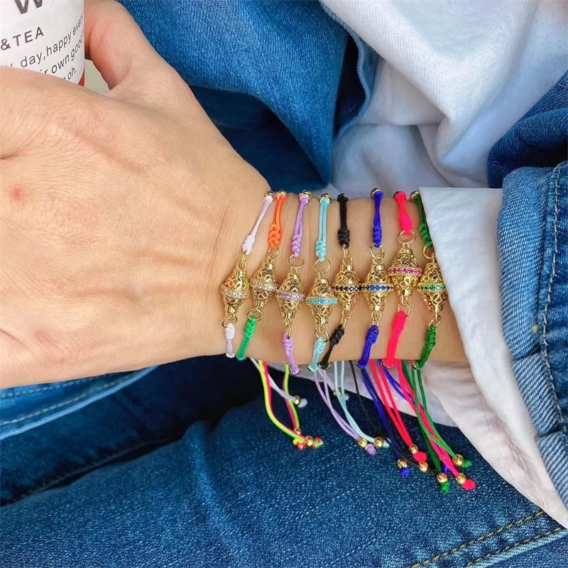 5Pcs Fashion New Gold Plated Micro-Inlaid Zircon Hollow Connector Color Adjustable Colorful Braided Bracelet
5Pcs Fashion New Gold Plated Micro-Inlaid Zircon Hollow Connector Color Adjustable Colorful Braided Bracelet