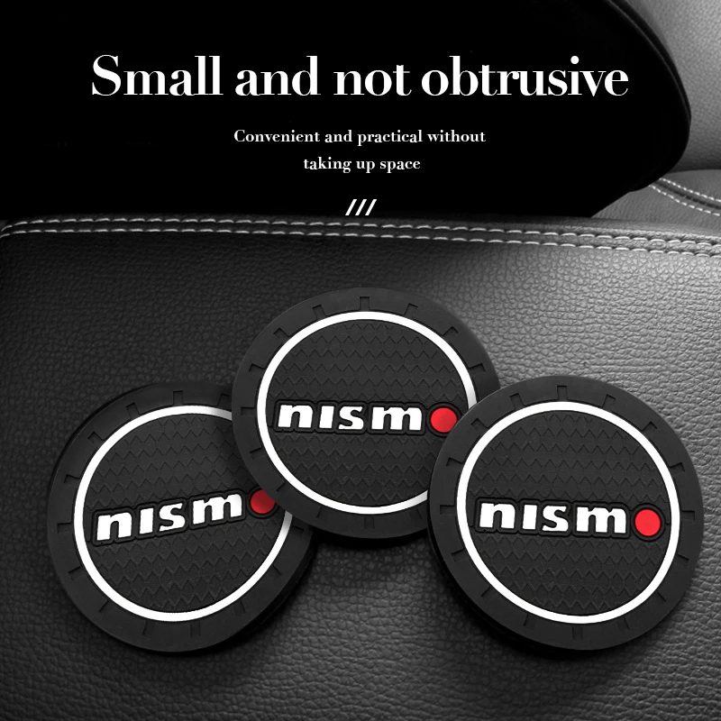 

2PCS Car Coaster Water Cup Slot Non-Slip Mat Pad Silicone Holder For Nissan Nismo Sylphy Altma X-trai Qashqai Kicks Lannia Tiida