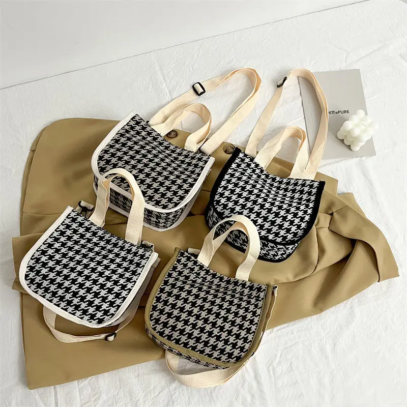Fashion Durable Women Student Canvas Single Shoulder Bag Shopping Tote Check Plaid Female Flax Canvas Shopping Bags
Fashion Durable Women Student Canvas Single Shoulder Bag Shopping Tote Check Plaid Female Flax Canvas Shopping Bags