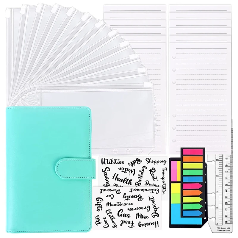 A6 PU Notebook Binder Budget Planner 6 Ring Binder Cover Categories Letter Sticker Cash Budget Label Neon Page
A6 PU Notebook Binder Budget Planner 6 Ring Binder Cover Categories Letter Sticker Cash Budget Label Neon Page