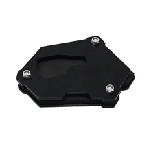 Motorcycle Kickstand Foot Side Stand Extension Pad Support Plate for Kawasaki KLR 650 KLR650 2021 2022(Black)