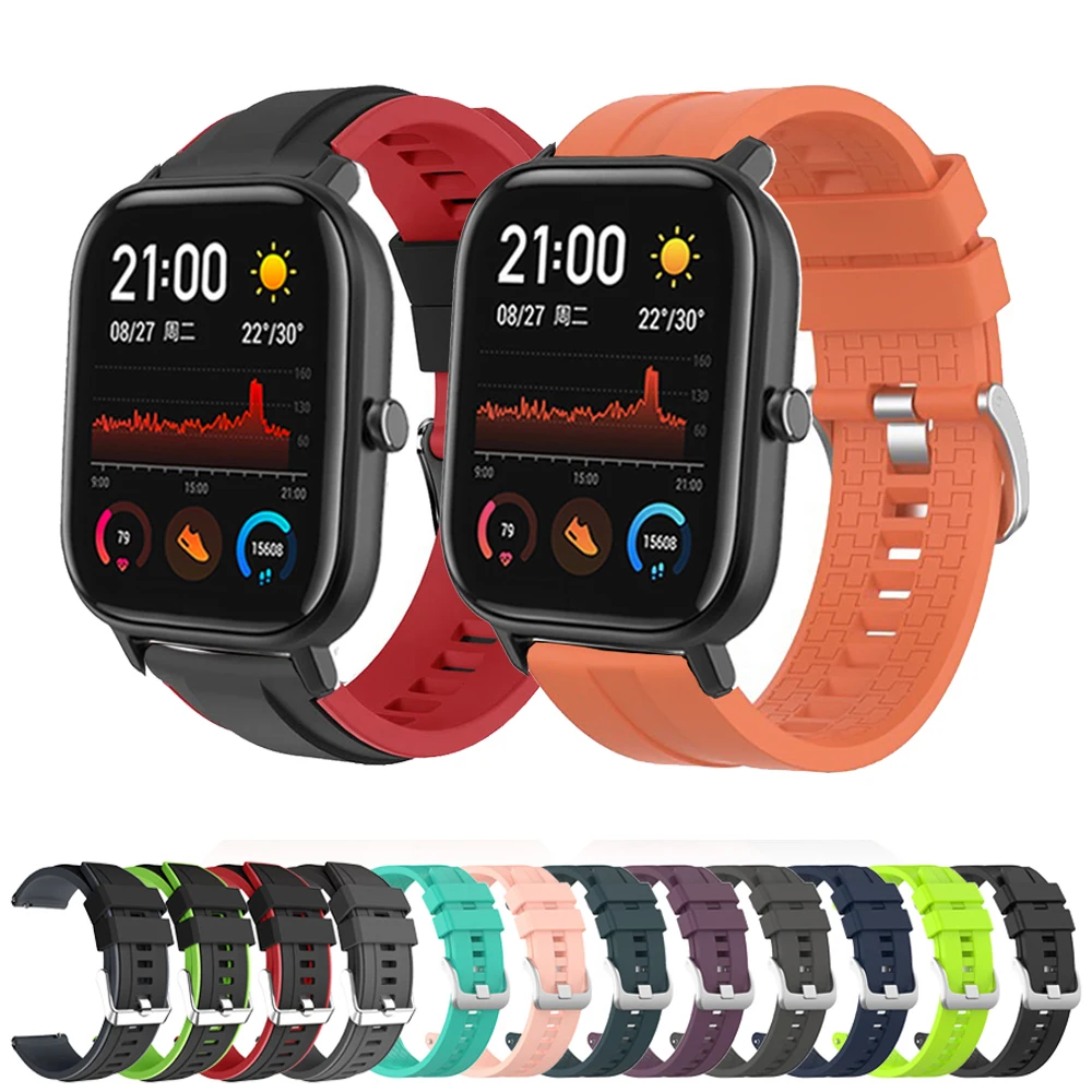 Watch Band For Amazfit Bip S Lite Silicone 20mm Wrist Strap For Amazfit Bip U Pro/GTR 42mm/GTS 2 2E 2 Mini Bracelet Watchband
Watch Band For Amazfit Bip S Lite Silicone 20mm Wrist Strap For Amazfit Bip U Pro/GTR 42mm/GTS 2 2E 2 Mini Bracelet Watchband