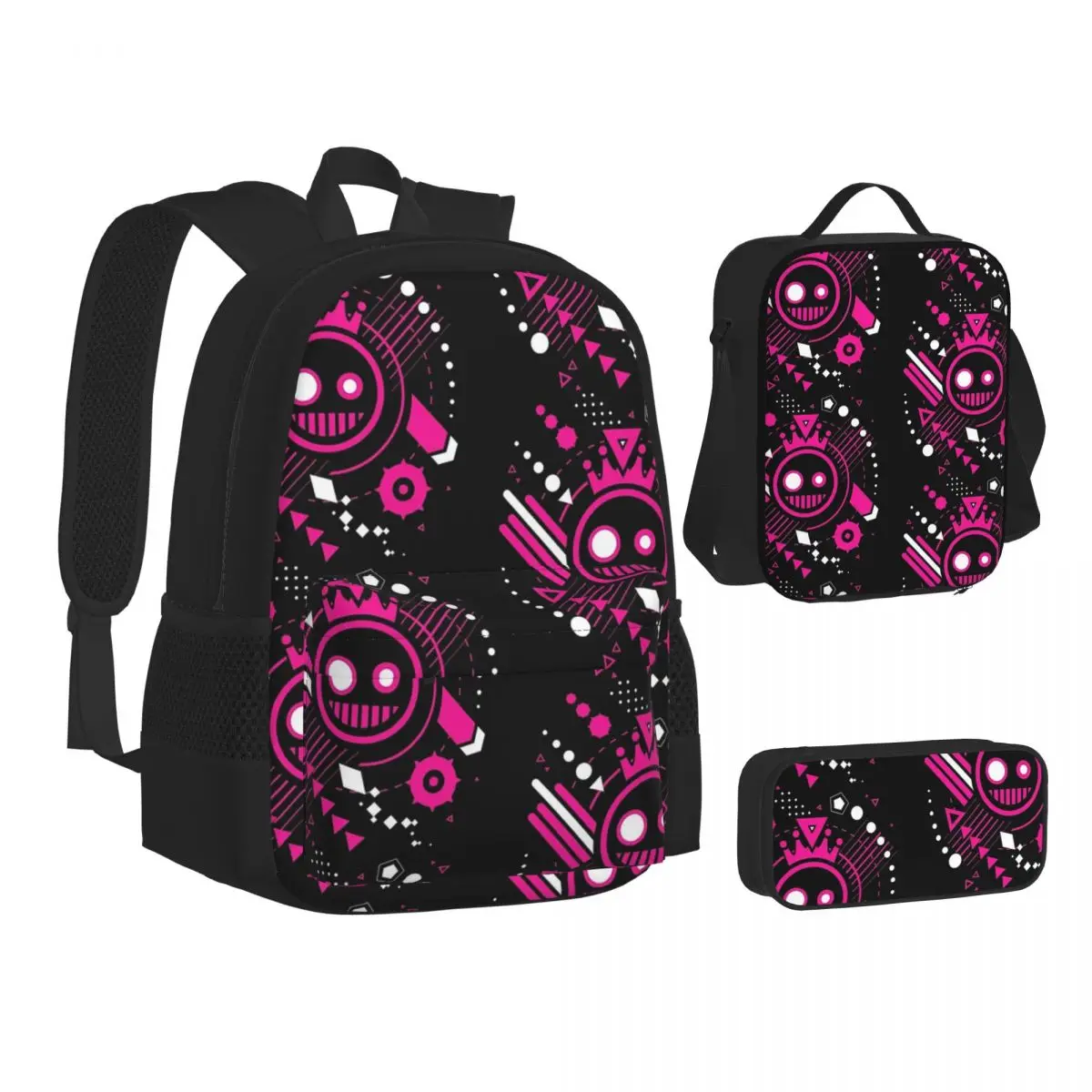 Shapes And Beats Backpacks Boys Girls Bookbag Children School Bags Kids Rucksack Lunch Bag Pen Bag Three-Piece Set
Shapes And Beats Backpacks Boys Girls Bookbag Children School Bags Kids Rucksack Lunch Bag Pen Bag Three-Piece Set