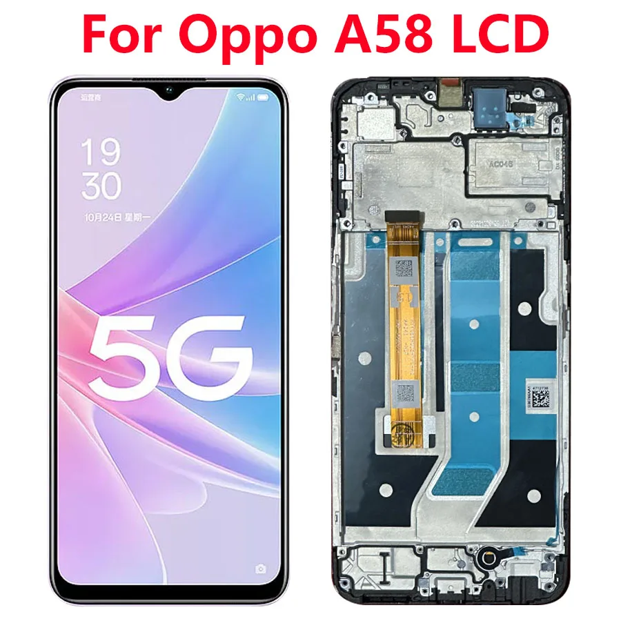 6.56'' Original For Oppo A58 LCD Display Screen Touch Panel Digitizer Replacement Parts For Oppo A58 LCD With Frame
6.56'' Original For Oppo A58 LCD Display Screen Touch Panel Digitizer Replacement Parts For Oppo A58 LCD With Frame