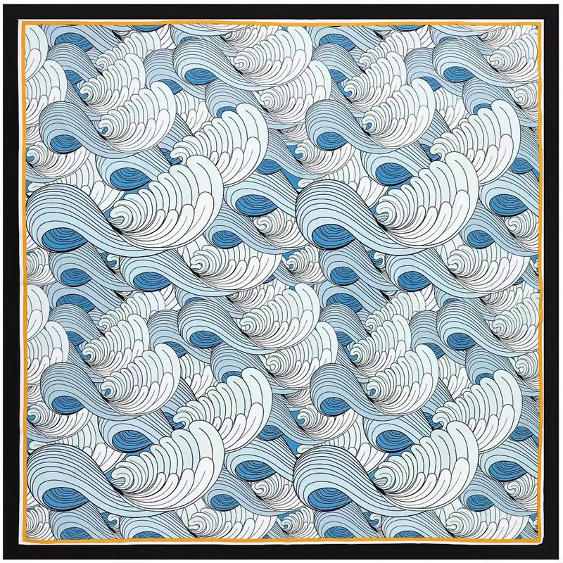 Luxury Spring Women Twill Scarf High Quality Silk Shawl Wave Print Design Brand Hijab Beach Scarf Sun block Handkerchief 130cm
Luxury Spring Women Twill Scarf High Quality Silk Shawl Wave Print Design Brand Hijab Beach Scarf Sun block Handkerchief 130cm