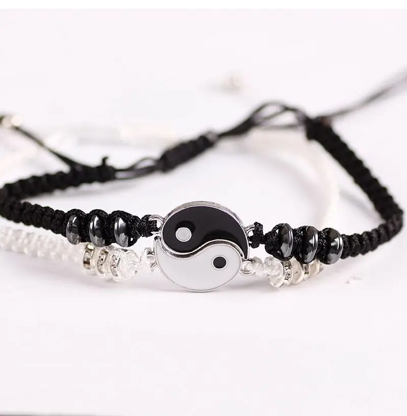 Tai Chi Yin Yang Alloy Bracelet Black and White Two Piece Set Vintage Woven Couple Gift
Tai Chi Yin Yang Alloy Bracelet Black and White Two Piece Set Vintage Woven Couple Gift