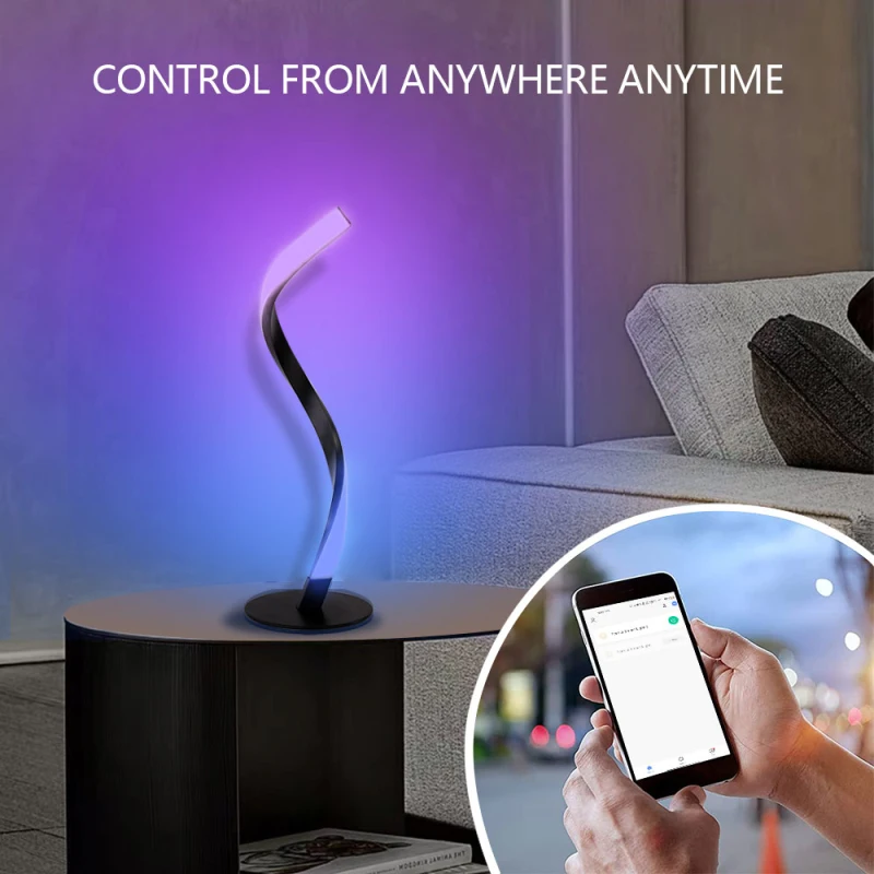 Voice Control Work Table Lamp With Alexa Google Home Decorate Light Wifi Student Dormitory Night Light New Colorful Spiral Mini
Voice Control Work Table Lamp With Alexa Google Home Decorate Light Wifi Student Dormitory Night Light New Colorful Spiral Mini
