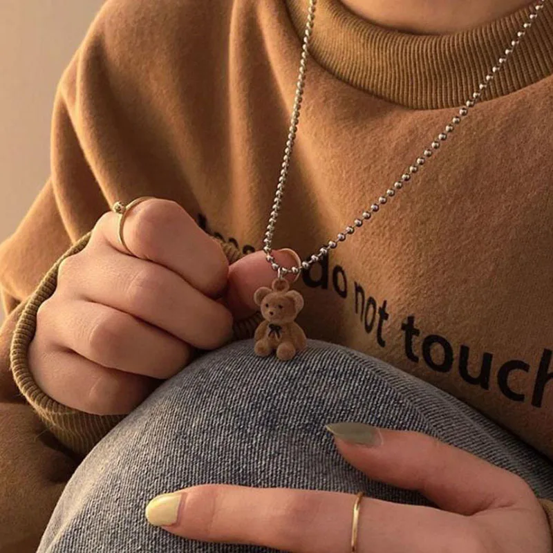 Cute Plush Bear Pendant Necklace for Girls Women Korean Fashion Bear Long Sweater Neck Chain Necklaces Collar Jewelry
Cute Plush Bear Pendant Necklace for Girls Women Korean Fashion Bear Long Sweater Neck Chain Necklaces Collar Jewelry