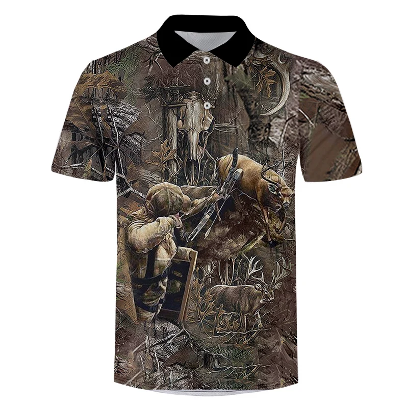 Polo Homme Men's Shirt Water Club Printed Short Sleeve Polos Para Hombre Summer Breathable Hunting Forest Deer Men Polo Shirt
Polo Homme Men's Shirt Water Club Printed Short Sleeve Polos Para Hombre Summer Breathable Hunting Forest Deer Men Polo Shirt