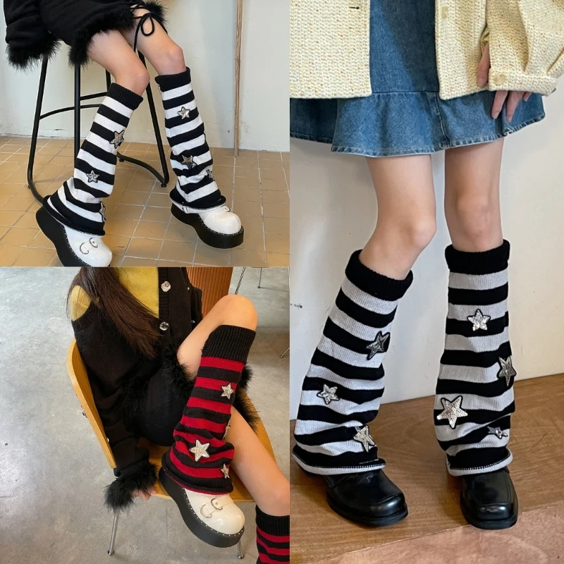 L5YA Fashion Leg Warmers for Women Japanese Style Long Leg Socks Striped Leg Warmers
L5YA Fashion Leg Warmers for Women Japanese Style Long Leg Socks Striped Leg Warmers