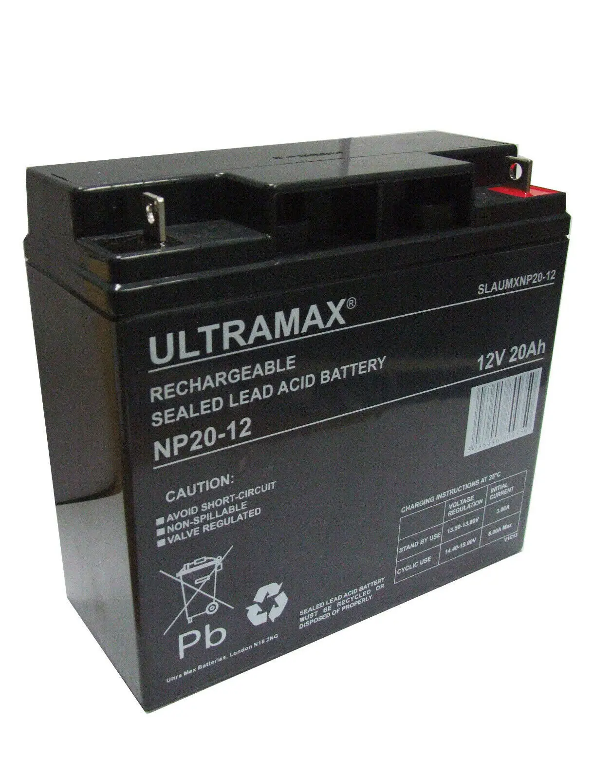 ULTRAMAX NP20-12, 12V 20AH (as 17Ah & 18Ah) SEALED LEAD RECHARGEABLE UPS BATTERY
ULTRAMAX NP20-12, 12V 20AH (as 17Ah & 18Ah) SEALED LEAD RECHARGEABLE UPS BATTERY