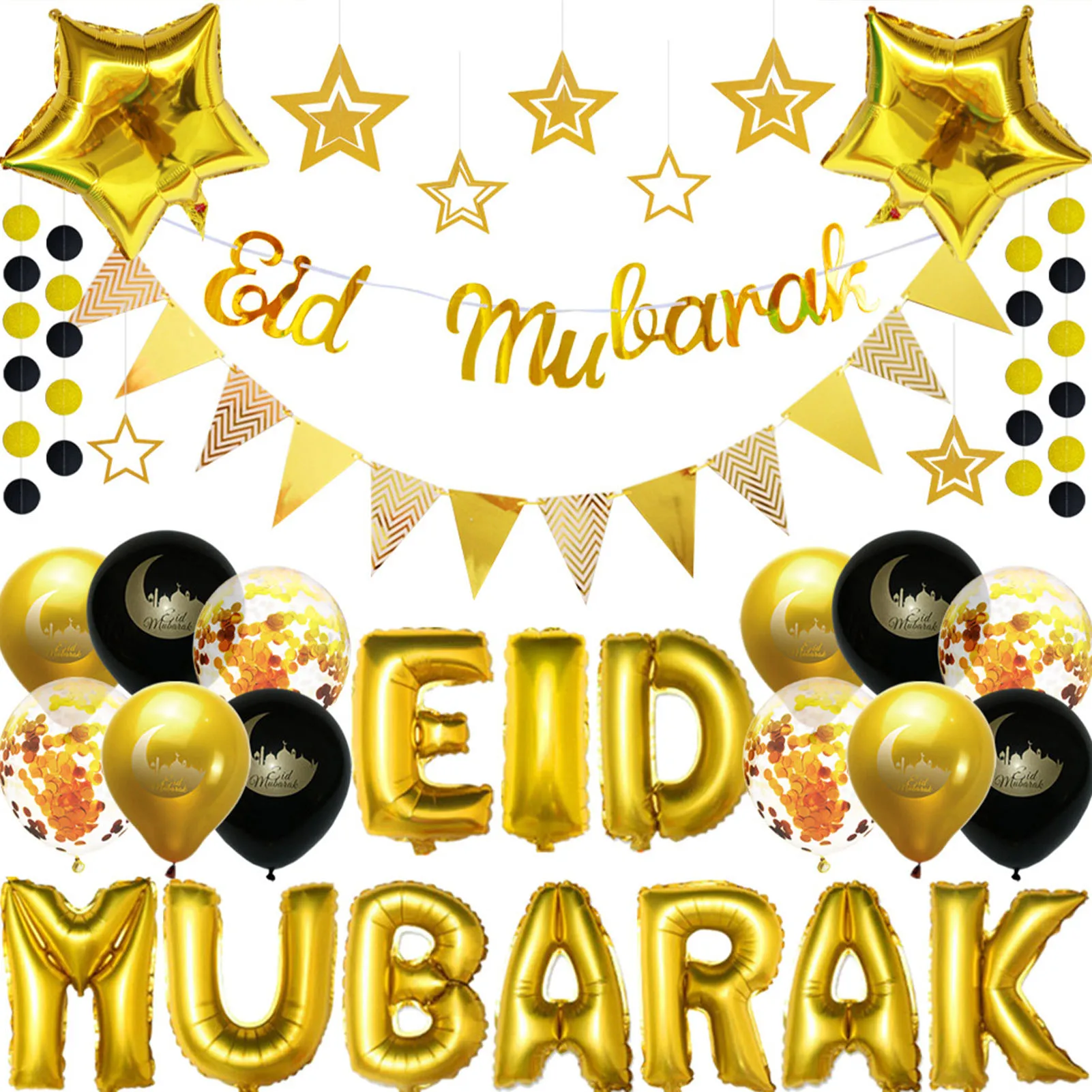 Eid Balloons Set Eid Balloons Set Moon Star Aluminum Film Balloons Eid Party Hangings Decor Islamic Party Holiday
Eid Balloons Set Eid Balloons Set Moon Star Aluminum Film Balloons Eid Party Hangings Decor Islamic Party Holiday
