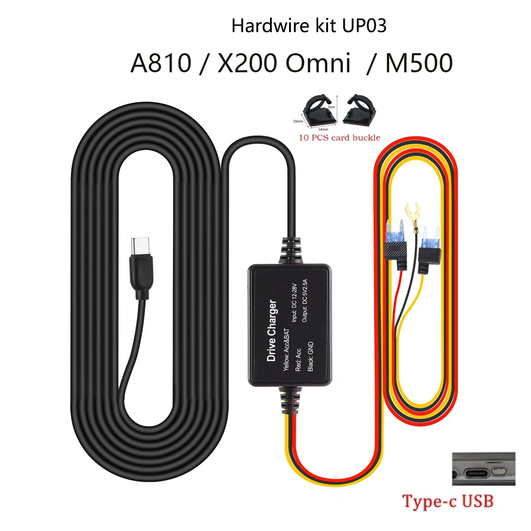 Chezhilin для 70mai A810 Hardwire Kit UP03 Только порт Type-c для 70mai A810 X200 Omni M500 24H Монитор парковки Линия электропитания
Chezhilin для 70mai A810 Hardwire Kit UP03 Только порт Type-c для 70mai A810 X200 Omni M500 24H Монитор парковки Линия электропитания