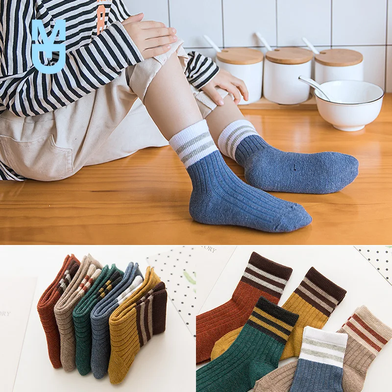 New 5 Pair/lot Soft Cotton Boys Girls Socks Stripe Pattern Kids Socks For Baby Boy Girl School Style Autumn Socks Children 1-9Y
New 5 Pair/lot Soft Cotton Boys Girls Socks Stripe Pattern Kids Socks For Baby Boy Girl School Style Autumn Socks Children 1-9Y
