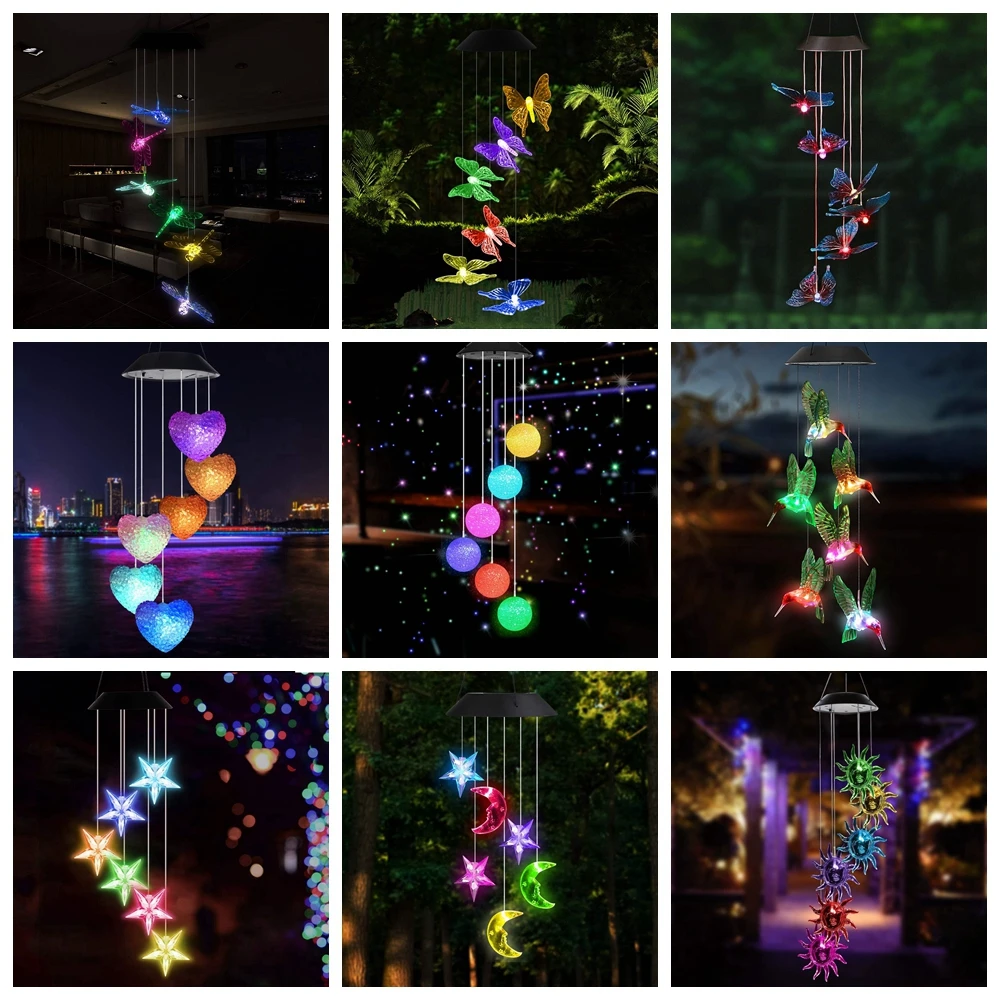 LED Solar Wind Chime Crystal Ball Hummingbird Wind Chime Light Color Changing Waterproof Hanging Solar Light For Home Garden
LED Solar Wind Chime Crystal Ball Hummingbird Wind Chime Light Color Changing Waterproof Hanging Solar Light For Home Garden